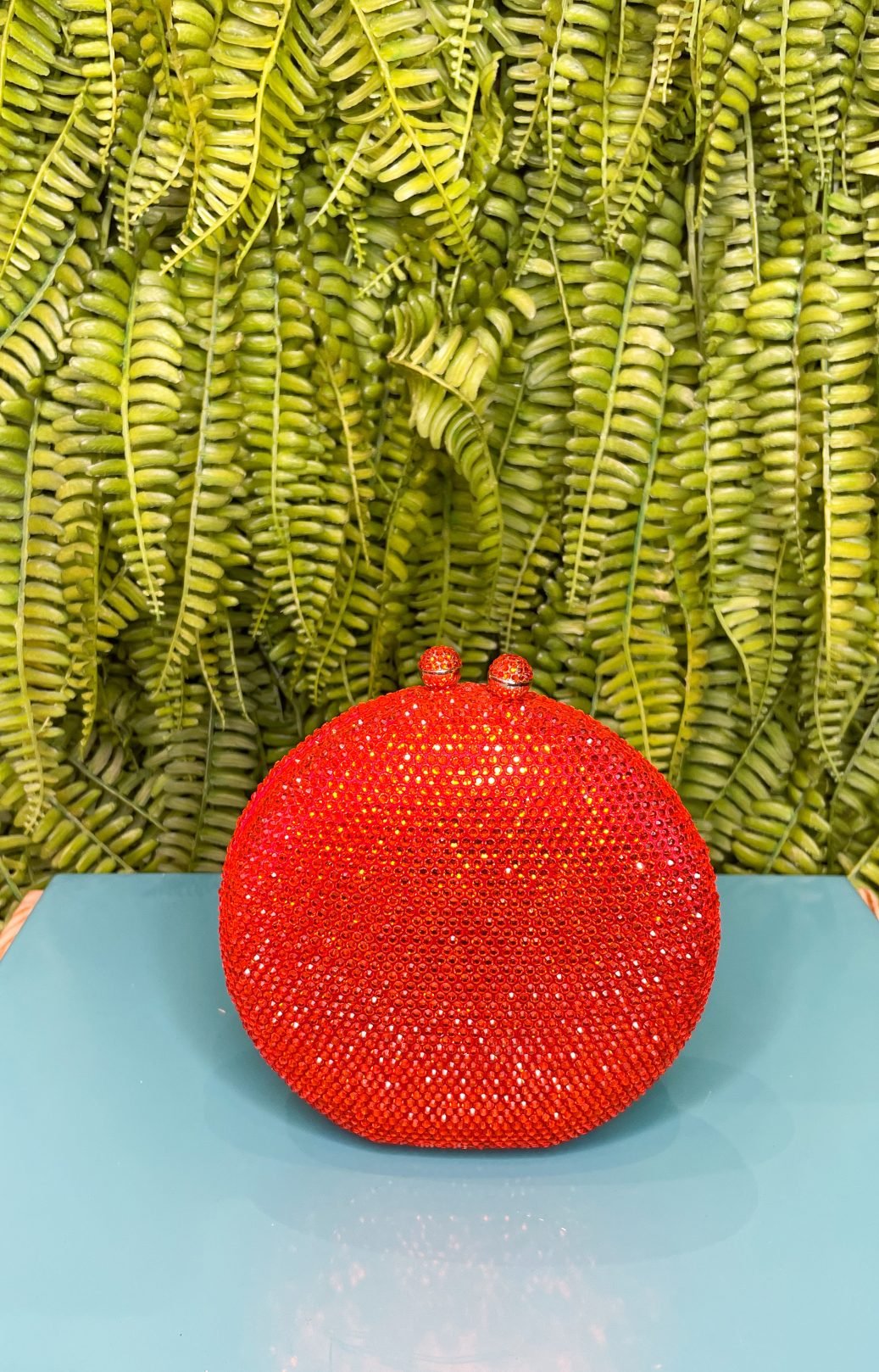 CLUTCH OVAL SWAROVISK LARANJA