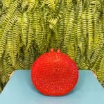 CLUTCH OVAL SWAROVISK LARANJA