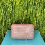 BOLSA QUADRADA SWAROVISK ROSE