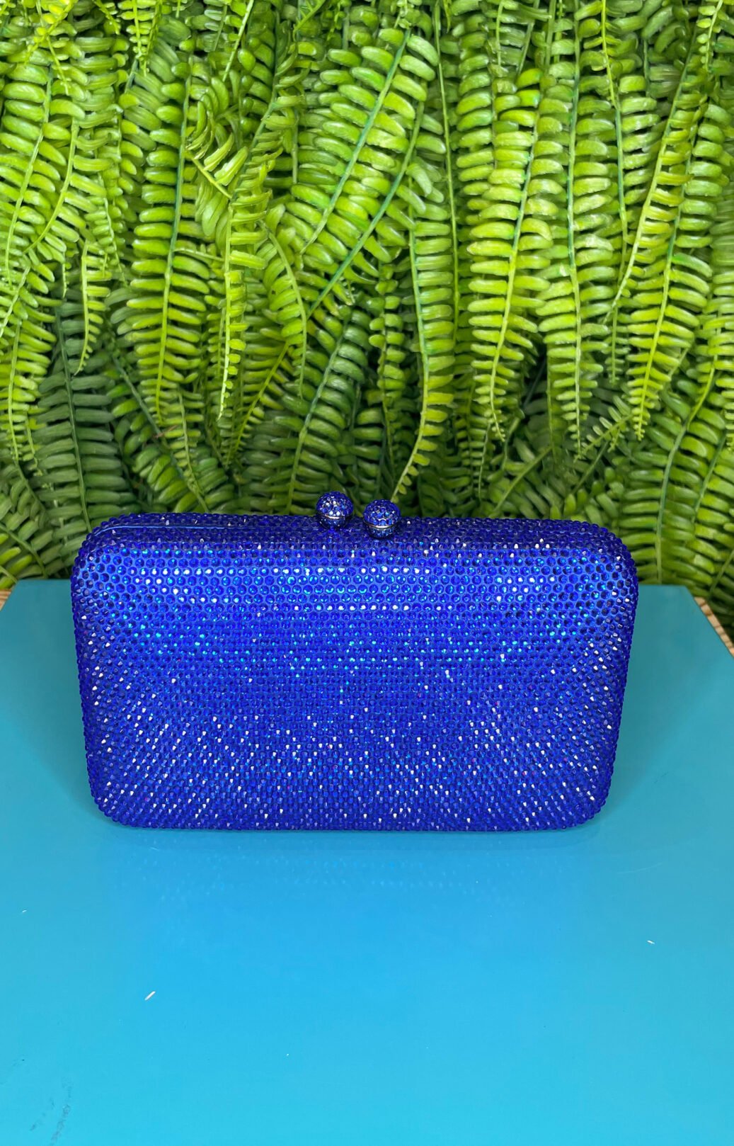 CLUTCH CRISTAIS AZUL BIC